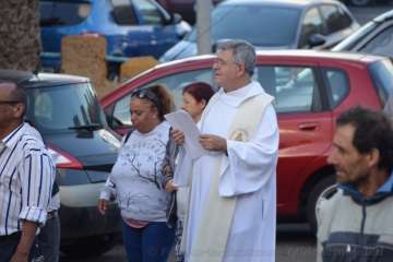 Procesión religiosa por el Valle de Jinámar-Telde (Foto F.J. Santana)